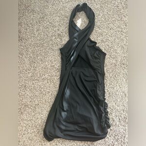 NWT black mini dress halter top.